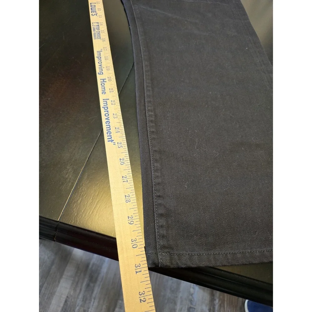 True Religion Ricky Relaxed Straight Jeans Men's 44x31 Black Flap Pocket Denim‎